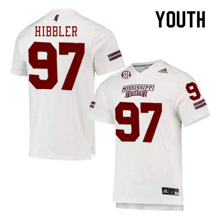 Youth #97 Terrance Hibbler Mississippi State Bulldogs College Football Jerseys Stitched-White